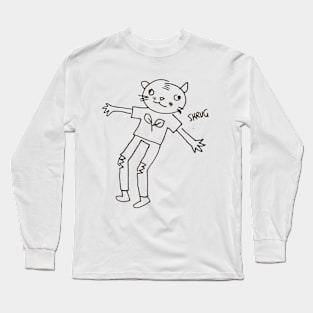 Silly Ol' Cat Face Long Sleeve T-Shirt